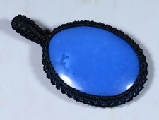 PINGENTE OVAL DE MACRAMÊ 58 CT 100% AZUL NATURAL OPALA OWYJEE PEDRA PRECIOSA AA-633 comprar usado  Enviando para Brazil