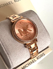 Relógio feminino Michael Kors MK4335 Sofie tom de ouro rosa aço inoxidável novo com etiquetas $250 comprar usado  Enviando para Brazil