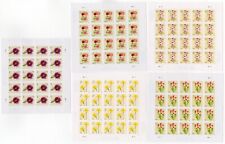 Folhas de 20 selos de flores USPS (5) - Sem marca de charneira em estoque (5897-5901) comprar usado  Enviando para Brazil