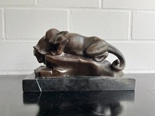 Bronzefigur trinkender panther gebraucht kaufen  Berlin