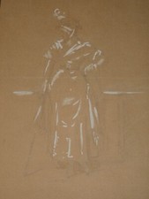 Desenho D'Une mulher para lápis madeira e toque de branco, usado comprar usado  Enviando para Brazil