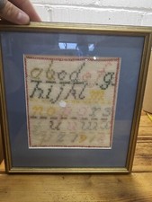 Usado, Amostrador de ponto cruz vintage datado de 1916 - em moldura envidraçada moderna comprar usado  Enviando para Brazil