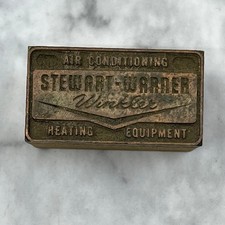 Placa de bloco impressoras vintage Stewart-Warner Winkler aquecimento ar condicionado TJ512 comprar usado  Enviando para Brazil