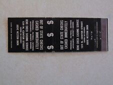 Al268 vintage matchbook for sale  Winnebago