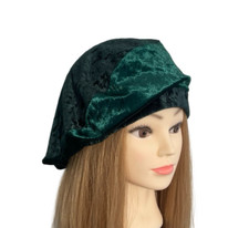 Velvet beret green for sale  BEDFORD