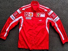 Camisa oficial Ferrari Marlboro 2005 Puma F1 Team Issue Crew botão código de barras comprar usado  Enviando para Brazil