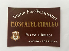 Etiqueta vintage fidalgo vinho fino antigo Muscat Ritto & Irmaos Aveiro Portugal #268 comprar usado  Enviando para Brazil