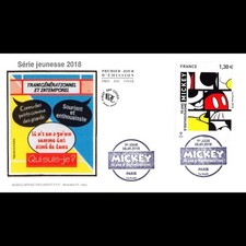 Fdc soie mickey d'occasion  Crécy-la-Chapelle