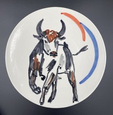 Assiettes taureau signés d'occasion  Strasbourg-