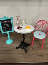 Boneca American Girl 18" GOTY Grace Thomas Paris Conjunto Bistrô: Mesa, Cadeira, Menu comprar usado  Enviando para Brazil