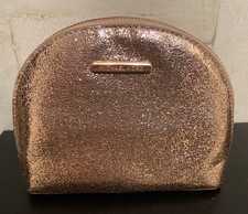 Bolsa cosmética Michael Kors ROSE GOLD pequena estojo feminino estojo de maquiagem de viagem nova comprar usado  Enviando para Brazil