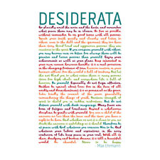 Desiderata rainbow words for sale  EDINBURGH