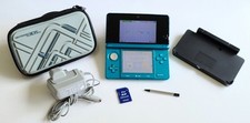 Console Nintendo 3DS MUITO BOM ESTADO azul água carregador stylus estojo SD PAL comprar usado  Enviando para Brazil