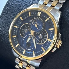 Relógio masculino Citizen Calendrier duplo tom Moonphase Eco-Drive BU0054-52L comprar usado  Enviando para Brazil