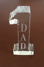 Crystal dad paperweight..gift for sale  Houston