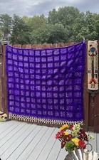 Usado, Tapete de algodão marroquino cobertor/handira roxo algodão prata lantejoulas comprar usado  Enviando para Brazil