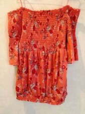 Blouse orange épaules d'occasion  Bourg-de-Thizy