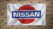 Bandeira de parede Nissan 3x5 pés bandeira branca corrida carro show banner decoração caverna, usado comprar usado  Enviando para Brazil