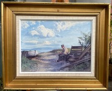 Niels Walseth (1914-2001) - Pintura a óleo sobre tela - Pescador no trabalho Arte Arte comprar usado  Enviando para Brazil