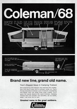 1968 Coleman tenda trailer acampamento impressão original anúncio comprar usado  Enviando para Brazil