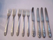 5 VINTAGE ALPACA 18 GARFOS SILVER WEAR & 5 FACAS COMEX - VER FOTOS - BANHEIRA OFC-C comprar usado  Enviando para Brazil