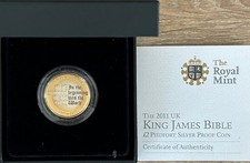 2011 £2 King James Bible Silver Proof Piedfort Coin Cased With COA Royal Mint comprar usado  Enviando para Brazil