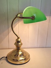 Tischlampe bankerslamp messing gebraucht kaufen  Springe