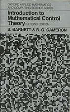 Introduction to Mathematical Contro..., Barnett, Stephe na sprzedaż  Wysyłka do Poland