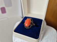 Edelstein ring koralle gebraucht kaufen  Idar-Oberstein