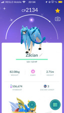 Shiny Zacian Mini PTC 106k Stardust Pokemon Go comprar usado  Enviando para Brazil