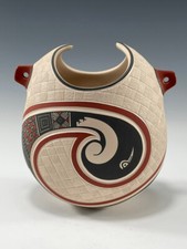 Cerâmica Mata Ortiz, Tavo Silveira e Mirna Hernandez, 7,25x7x4,5 comprar usado  Enviando para Brazil