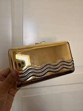 Bolsa de mão de metal dourada década de 1970 ✨ Bolsa tiracolo para noite corpo cruzado glam vintage anos 70 comprar usado  Enviando para Brazil