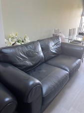 Black leather seater for sale  BRENTWOOD