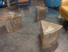 Round glass coffee for sale  ELLESMERE PORT