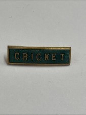 Cricket enamel pin for sale  LOWESTOFT