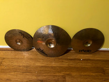 ZILDJIAN U.S.A. PAISTE CYMBAL LOT X3 ZBT ROCK RIDE CRASH RIDE 16" 18" 20" EUA comprar usado  Enviando para Brazil