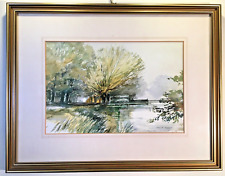 Watercolour painting river for sale  WARWICK