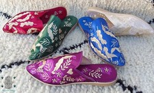 Chinelo babouche marroquino bordado mulas Marrocos aconchegante babouche feminino slip ons, usado comprar usado  Enviando para Brazil