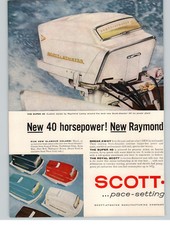 Usado, 1957 PAPER AD 3 PG Scott Atwater motor de popa Royal 40 HP barco a motor comprar usado  Enviando para Brazil