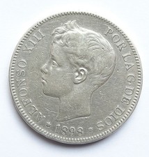 Pesetas 1898 espagne d'occasion  Auxerre