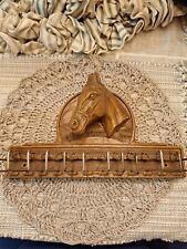 Usado, Gravata de parede estilo equestre vintage, rack de cinto design cavalo 3D com paisagem de lâmpada comprar usado  Enviando para Brazil