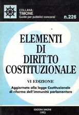 Elementi diritto costituzional usato  Italia