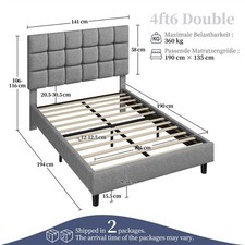 Double upholstered bed for sale  IPSWICH
