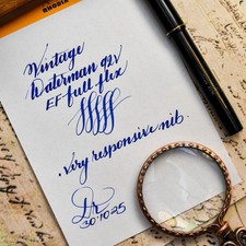 Caneta-tinteiro vintage Waterman 92V ouro 14k EF flexível completa nova na caixa excelente estado comprar usado Caneta-tinteiro vintage Waterman 92V ouro 14k EF flexível completa nova na caixa excelente estado comprar usado  Enviando para Brazil