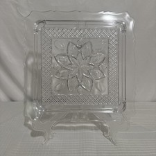 Prato de sobremesa Imperial Cape Cod 10" vidro quadrado quatro pés vintage comprar usado  Enviando para Brazil