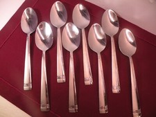Usado, Conjunto de 8 colheres de sopa ovais internacionais de aço inoxidável Dawson Frost 7 1/2" comprar usado  Enviando para Brazil