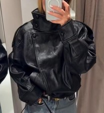 NEW ZARA AW25 FAUX LEATHER BLACK JACKET 4391/872 CAZADORA EFECTO PIEL NEGRA, usado comprar usado NEW ZARA AW25 FAUX LEATHER BLACK JACKET 4391/872 CAZADORA EFECTO PIEL NEGRA, usado comprar usado  Enviando para Brazil