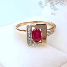 Bague rubis diamants d'occasion  Meximieux