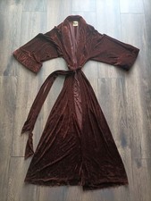 Vintage Original Biba Masculino Anos 70 Marrom Chocolate Veludo Esmagado Kimono Robe  comprar usado  Enviando para Brazil