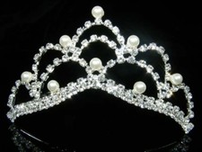girls pearl tiara for sale  LONDON